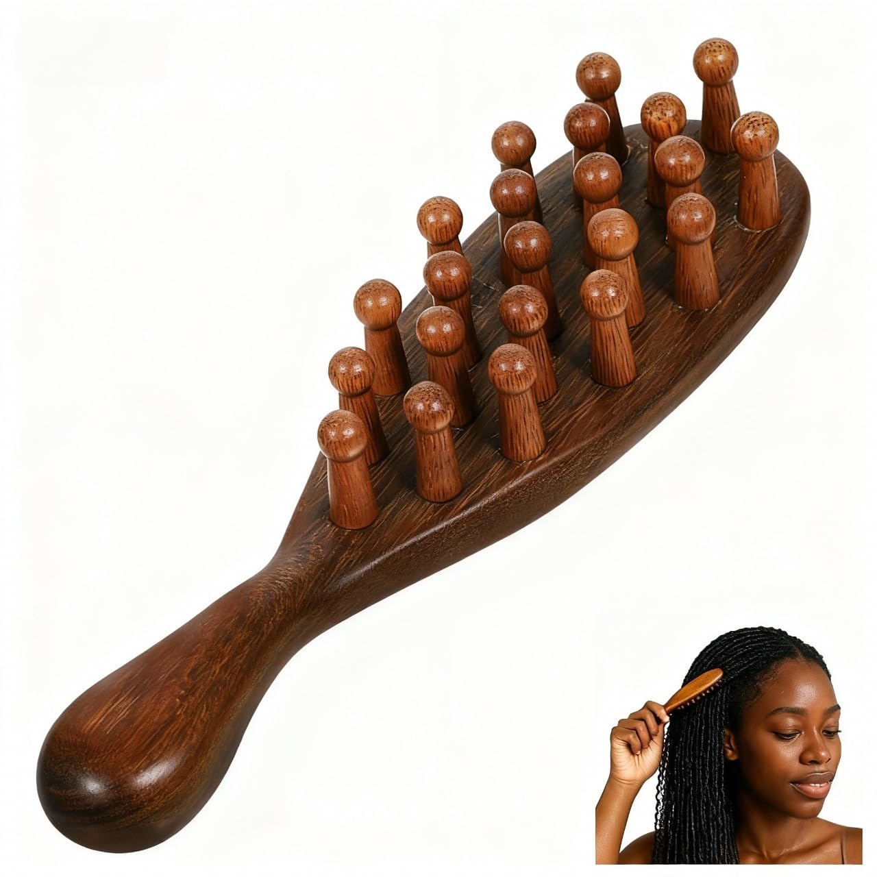 Amazon.com : Homoyoyo Sandalwood Scalp Massager Comb Wide Tooth